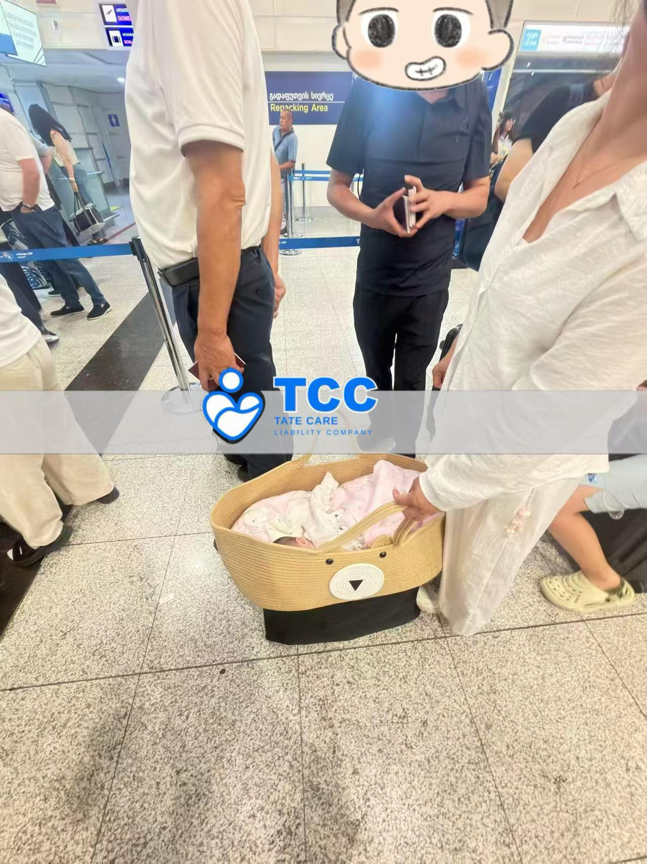 格鲁吉亚W先生和姐姐接宝宝回国和家人团聚喽